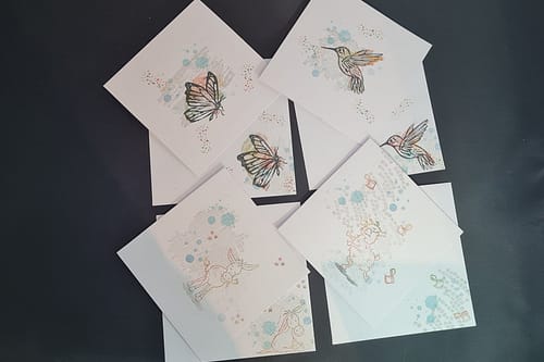Kaarten set - kleurrijke dieren
