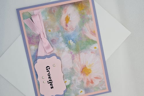 Groetjes - watercolor designer papier