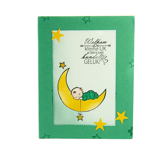 Groene box kaart - moon baby